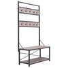 Coat Rack Hat Stand Hallway Stand Open Wardrobe Shoe Bench Clothing Rail Shelf