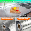 1Roll Waterproof Oil Proof Aluminum Foil Wall Sticker Self Adhesive Kitchen