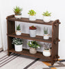 Utility 3Tier Ladder Wood Bathroom Shelf Succulent Plant Stand Bookshelf Storage