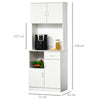 Modern Kitchen Cupboard Storage Cabinet Organiser with Hutch Microwave Shelf