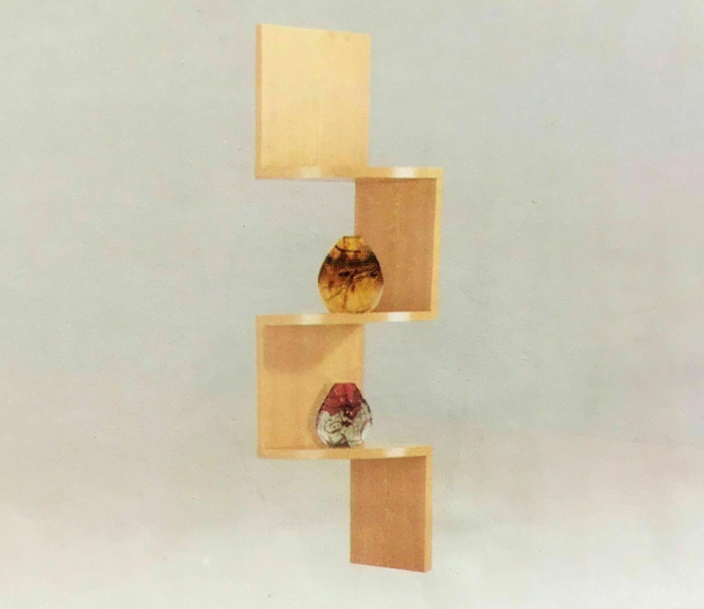 3/5 Tier Floating Wall Shelves Corner Shelf Storage Wood Display Bookcase Decor