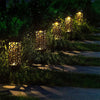 6X Solar Power Garden Post Light Waterproof LED Outdoor Yard Path Lighting Lamp