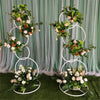 1.8m Tall Metal Hoops Pillar Stand Wedding Backdrop Arch Wreath Floral Display