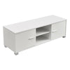 Panana White TV Stand Cabinet Unit 2 Door 2 Shelves Cupboard Entertainment UK
