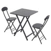 Folding Table Chair Patio In/Outdoor Furniture Wood Coffee Drink Desk Metal Legs