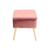 Linen/Velvet Dressing Table Stool Storage Footstool Ottoman Footrest Makeup