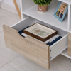 Retro TV Stand Vintage Media Unit Small Storage Cabinet Scandinavian Wood Shelf