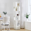 Rotatable Bookcase 6 Tier Storage Display Cube Bookshelf Wooden Shelving Unit