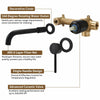 Concealed Wall Mount Bathroom Sink Taps Brass Faucet Mono Mixer Wash Basin Black