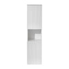 White 2 Door Tall Bathroom Cabinet High Storage Furniture Wall Unit Cupboard