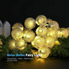 SOLAR POWERED RETRO BULB STRING LIGHTS FOR GARDEN OUTDOOR FAIRY SUMMER LAMP NEW