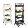 Storage Trolley Cart on Wheels Metal Shelving Buffets Rack for Kitchen Bedroom