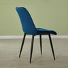 Set of 2 Velvet Dining Chairs Soft Padded Seat Metal Legs Modern Office Kitchen