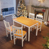 Classic Solid Wooden Wood Dining Table and 4 Chairs Set Kitchen Home Furniture