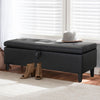 Storage Ottoman Bench Faux Leather Padded Seat Bed End Bench Hallway Long Stool