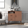 Side Cabinet with Drawer Hallway Storage Unit Home Console Table Organiser Brown