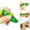 1X/5X Soy Bean Pea Pod Fidget Stress Toy Keyring Anti Anxiety Stress Relief Tool