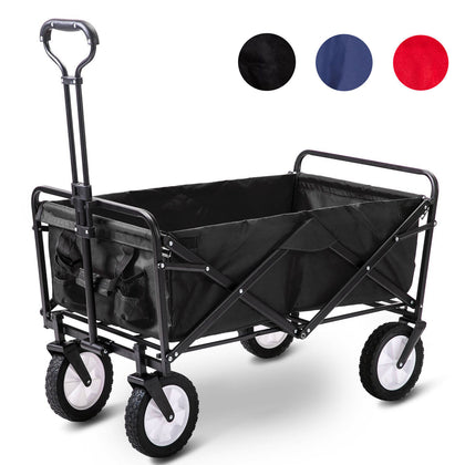 Heavy Duty Foldable Garden Trolley Cart Hand Wagon Folding Utility Transport