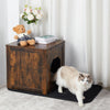 Cat Litter Box Enclosure Furniture Wooden Kitty Hidden Washroom Toilet Dual Door