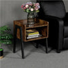 Industrial Side End Table Stackable Bedside Table Storage Nightstand for Bedroom
