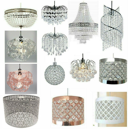Modern Chandelier Acrylic Crystal Light Shades Droplet Ceiling Lampshade Pendant