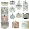Modern Chandelier Acrylic Crystal Light Shades Droplet Ceiling Lampshade Pendant
