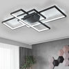 Modern Lamp Square Black LED Ceiling Light Chandelier Lights Living Dining Room