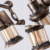 Rustic Oil Rubbed Bronze Vintage Wall Light Industrial Lamp Glass Metal Cafe