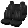9PCS Black Car Seat Covers Protectors Universal Washable Pet Full Set Front Rear