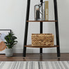 5 TIER CORNER WOODEN FREESTANDING LADDER SHELF UNIT HOME DISPLAY BOOKCASE OFFICE
