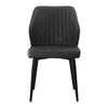 2X Retro Brown/ Grey Dining Chairs Faux Leather Kitchen Dining Room Metal Leg