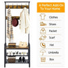 Industrial Coat Rack Stand Hall Tree with Shelves&Hooks Entryway Hallway Bedroom
