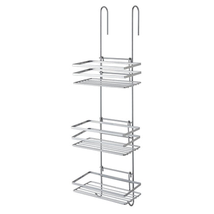 3 Tier Metallic Hanging Shower Caddy Bathroom Storage Shelf Organiser Basket