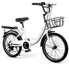 20" Unisex Kids City Bike Bicycle Adjustable Seat with Basket Front/Rear Brake