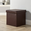 Folding Ottoman Chest Solid Sturdy Storage Space Saving Bedding Box Trunk