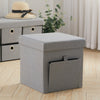 Linen Folding Storage Box Ottoman Seat Stool Storage Boxes Footstool with Drawer