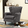 RETRO WING BACK UPHOLSTER FIRESIDE CHECK FABRIC/VELVET ARMCHAIR SOFA LOUNGE LOFT