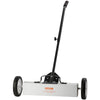 18in Magnetic Sweeper with Wheels 45lbs Rolling Sweeper Lawn Yard Grass