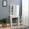Dressing Table Stool Makeup Desk Bedroom Vanity W/ Slide Lager Mirror Drawer UK