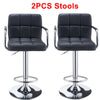 1/2pcs Faux Leather Bar Stools Breakfast Kitchen Chair Chrome Swivel Bar Stools