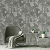 Caprice Texture Geometric Wallpaper Heavyweight Pewter 5443 Belgravia