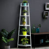 3/4/5 Tier Plant Stand Bamboo Wood Corner Ladder Shelving Unit Display Shelf