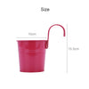 5Pcs Garden Metal Flower Pots Hanging Pot Basket Bucket Plant Flower Planter
