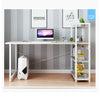 Home Wood Computer Desk PC Laptop Table Office Study Simple Workstation Shelves