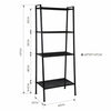 4Tier Ladder Shelf Display Unit Free Standing Bookshelf Plant Flower Stand Black