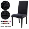 Velvet Dining Chair Cover Removable Seat Protector High Back Chair Elastic Cover