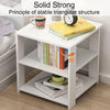 2 Tier White Bedside Table Cabinets Nightstand Bedroom Furniture Shelves Storage
