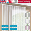 Voile Curtains Pair (2 Panels) Voile Net Panels Sheer Panels Slot Top Quality