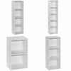 Oxford 2 3 4 5 Tier Bookcase Cube Storage Shelf Display Wood Furniture White