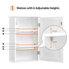Bathroom Wall Cabinet Medicine Cabinet Storage Organiser Cupboard, 1 Door White